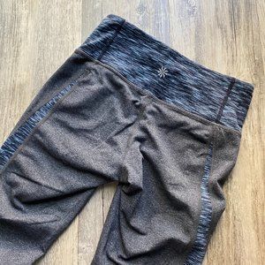 Gray and Blue Patterned Athleta Cropped Leggings